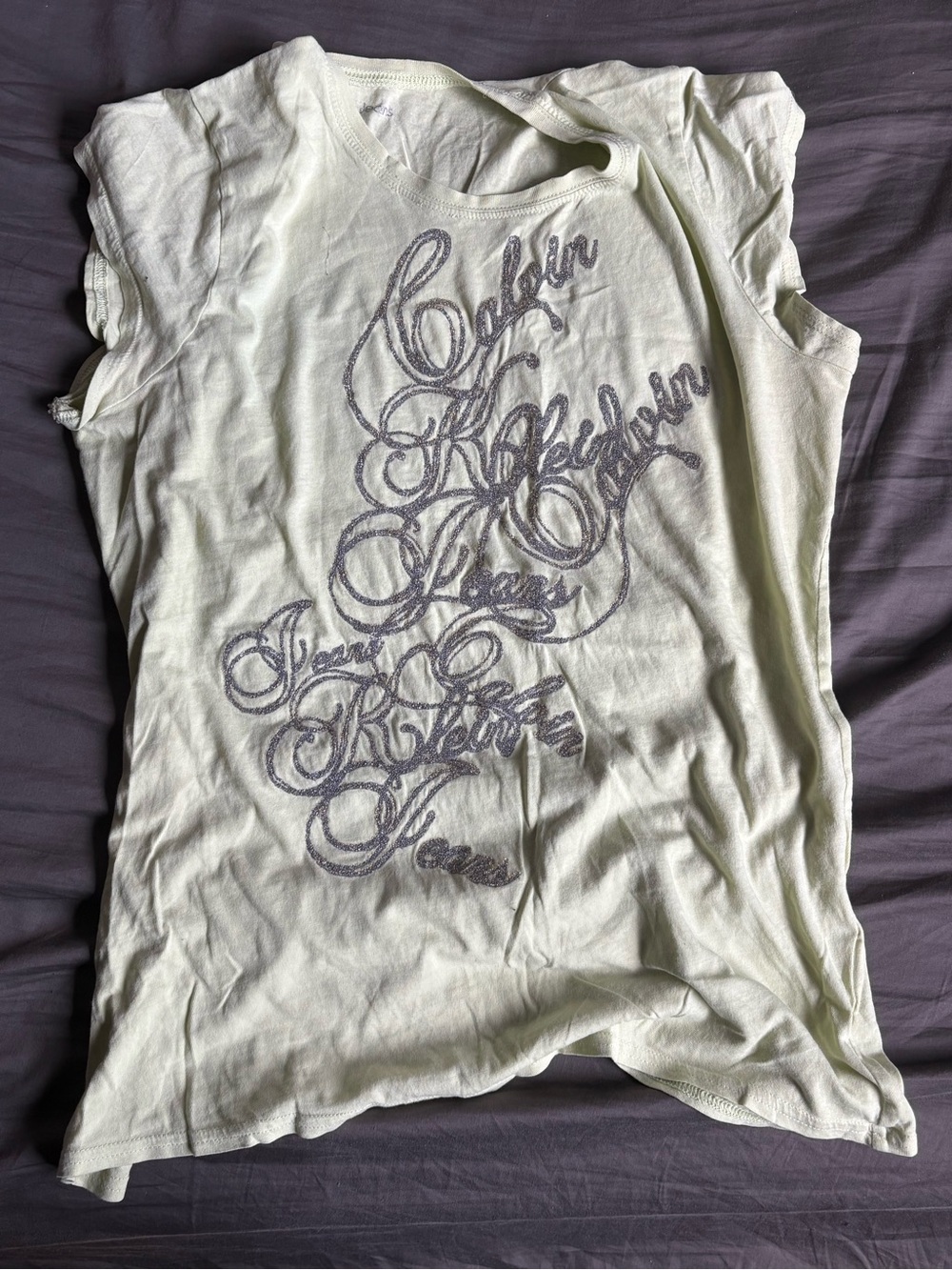 Calvin Klein jeans silver crème tee